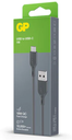 GP USB CHARGE AND SYNC CABLE, 1M USB A TO USB C CABLE CC1N, GREY