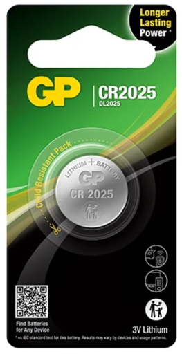 [01249] GP LITHIUM CELL BATTERY CR2025 (10pack x 10bx)