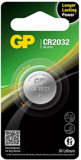 [01250] GP LITHIUM CELL BATTERY CR2032 (10pack x 10bx)