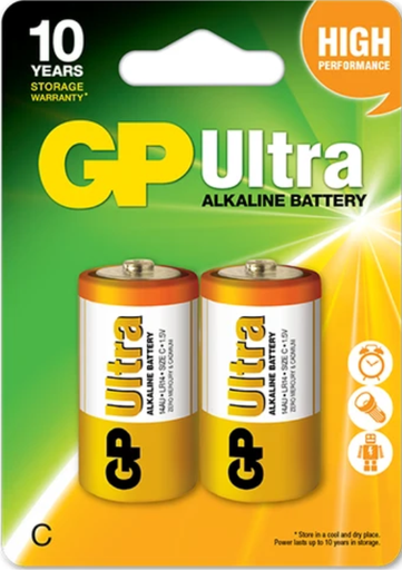 [01237] GP ULTRA ALKALINE C SIZE 2PCS (10pack x 8bx)