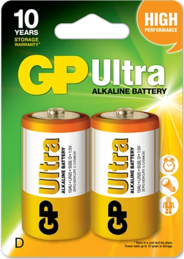 [01236] GP ULTRA ALKALINE D SIZE 2PCS (10card x 4bx)