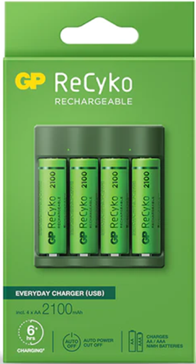 [10644] GP RECYKO USB CHARGER AA/AAA 2100mAh