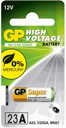 [10645] GP MERCURY FREE HIGH VOLTAGE BATTERY 23A