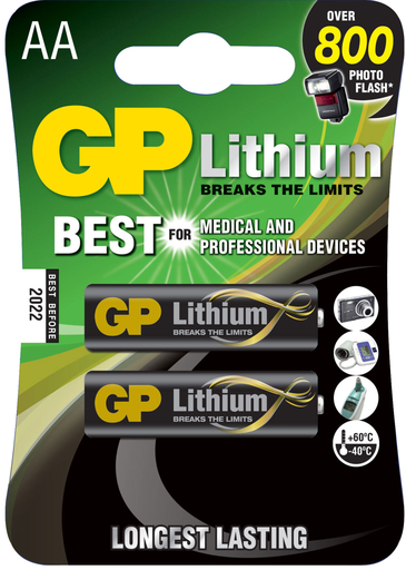 [10647] GP LITHIUM CYLINDRICAL BATTERY AA 2PCS