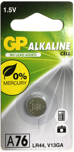 [10649] GP MERCURY FREE ALKALINE BUTTON LR44